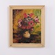 Oliemaleri med Blomster i Vase, år 1962