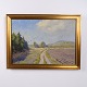 Landskabsmaleri på Lærred i Guldramme 57 x 77 cm, Johan ...