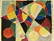 Gouache af den svenske kunstner Lars Bertle - Komposition