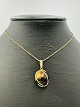 8 Karat Guld Vedhæng med Tigerøje sten
