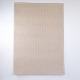 Moderne Naturfarvet Vævet Tæppe med Enkel Kant 230 x 160 cm