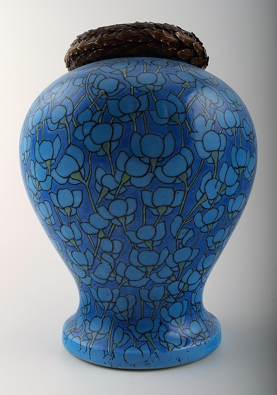 Royal Austria hand painted vase in porcelain.