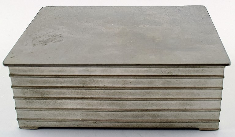 Just Andersen art deco jewelry box in pewter.
