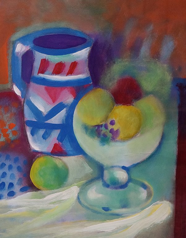 Benitez-Troja Still Life, gouache on paper.
Unknown Artist.