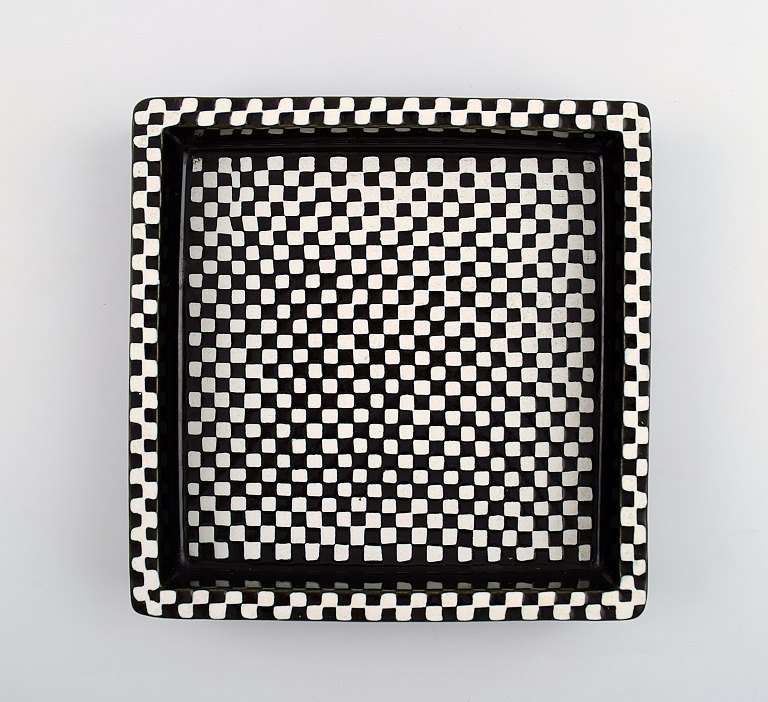 Stig Lindberg, Gustavsberg, "Domino" dish in ceramics.