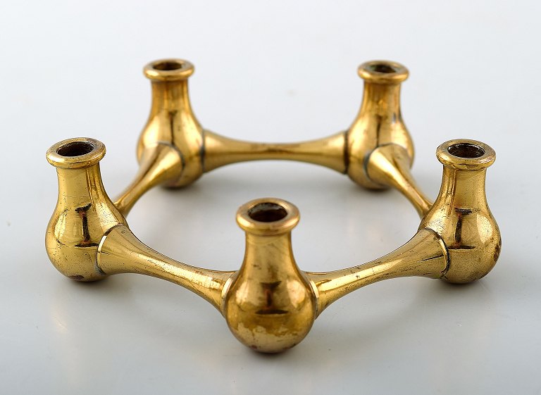 Jens Quistgaard. Candlestick in brass, stamped Danish Designs IHQ.
