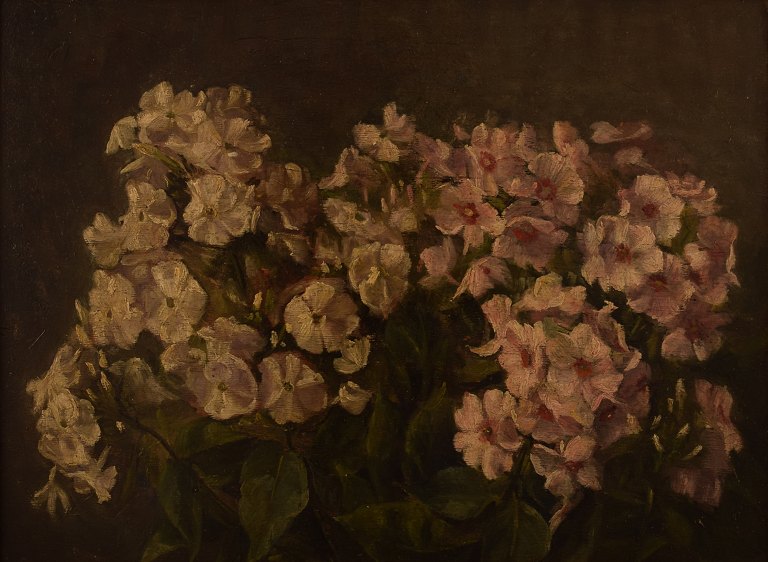 Danish flower painter early 20 c., flowers.
Oil on board.