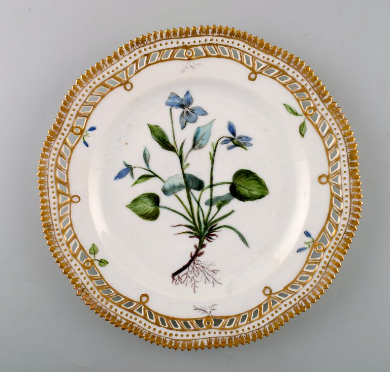 Royal Copenhagen Flora Danica pierced plate # 20/3554.
