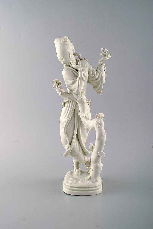 Gerhard Henning 1880-1967, for Royal Copenhagen. "Moon girl" figure in china, 
blanc de chine.