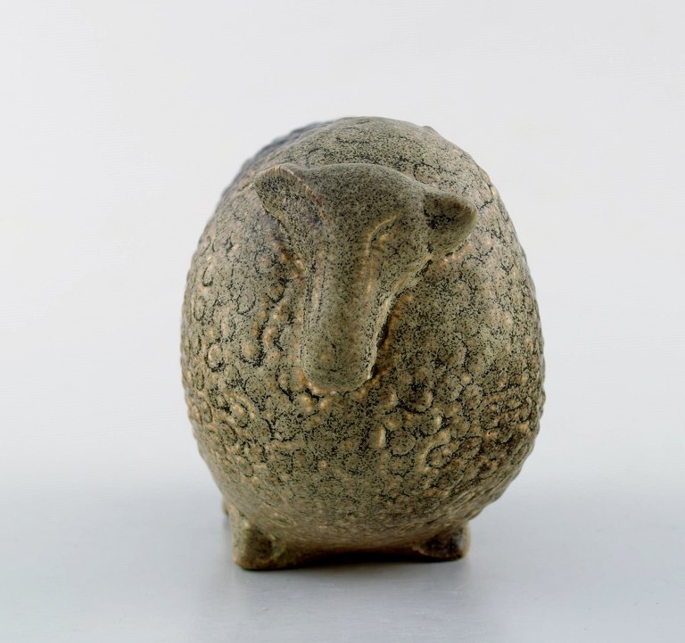 Lisa Larson for Gustavsberg. Rare sheep in glazed stoneware. 1970