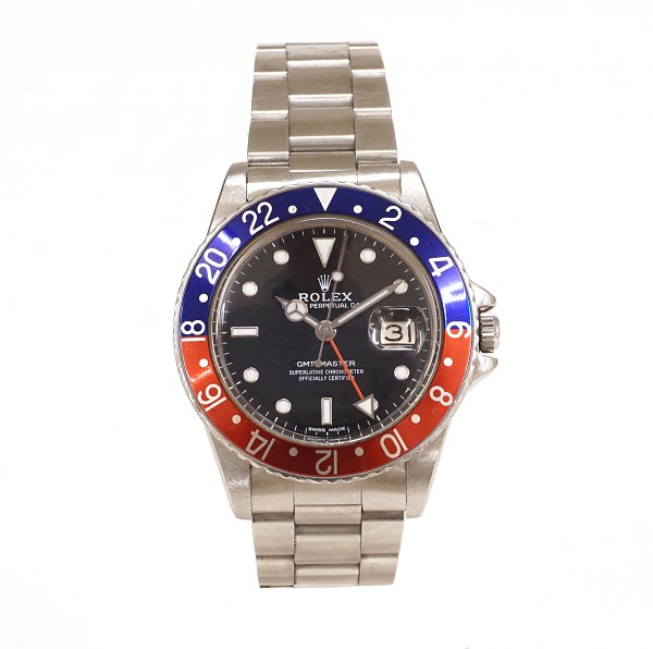 Rolex GMT Master Stahl Perpsi. Ref 16750. Jahrgang 1981. D: 40mm. Service 
Zifferblatt