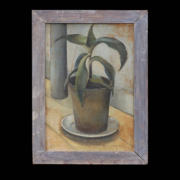 Axel Melskens, 1894-1956, Öl auf Leinen. Stilleben, signiert 1930. Lichtmasse: 
37x25cm. Mit Rahmen: 45x33cm