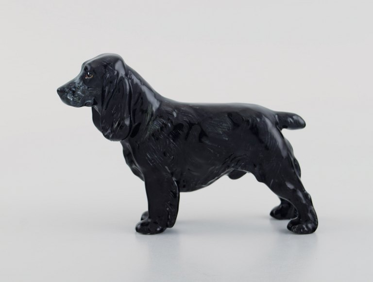 Royal Doulton porcelain figurine. Black cocker spaniel. 1930