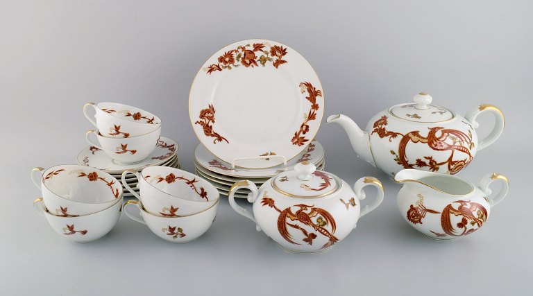 Rosenthal Elite teservice i håndmalet porcelæn til seks personer. Japanisme, 
1930/40