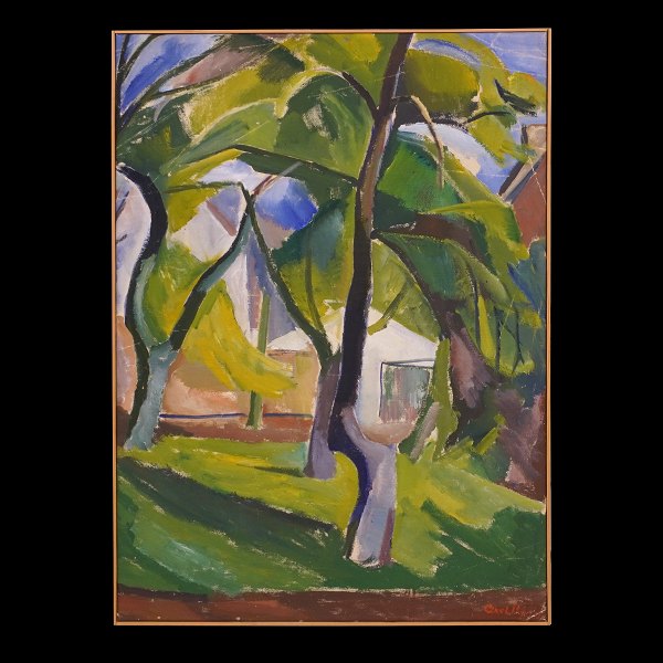 Axel P Jensen, 1886-1972, oil on canvas. Signed. Size: 87x61cm