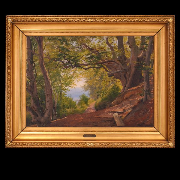 C. F. Aagaard, 1833-95, oil on canvas. Signed. Landscape at Aarhus, Denmark. 
Visible size: 43x59cm. With frame: 62x78cm