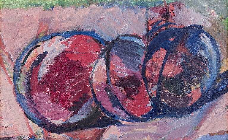 Karl Einar Andersson (1925–1975), listed Swedish artist. Oil on panel.Modernist still life.