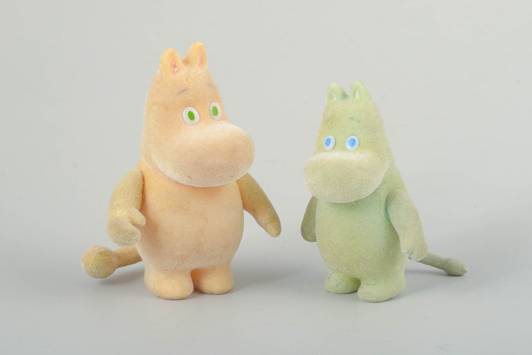 To Mumi-figurer, Martinex, Finland, ca. 1980’erne.
