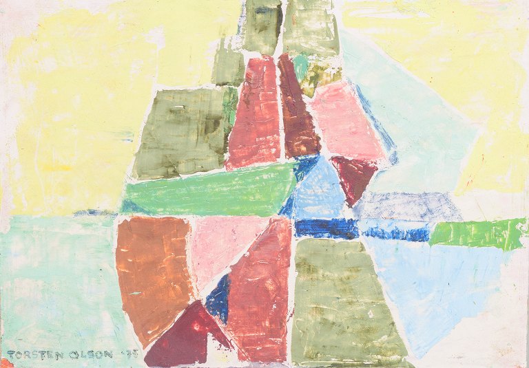 Torsten Hugo Olson (1904–1995)
Abstract composition.
Oil on panel. 1975.