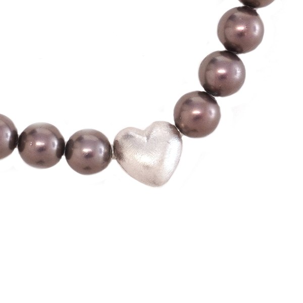 Ole Lynggaard Heart lås i 18kt hvidguld. Mål: 11x11mm. Halskæde medfølger