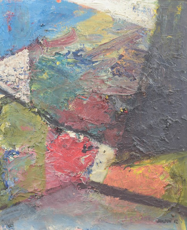 Otto Jansson, oil painting on canvas, listed Swedish artist.