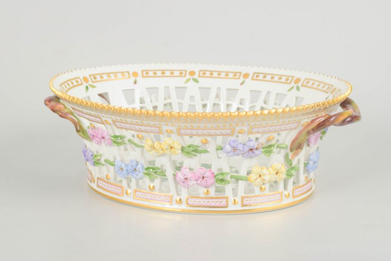 Royal Copenhagen Flora Danica basket.