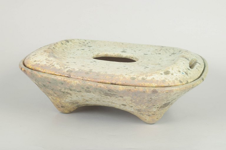 Hans Hedberg for Biot, lidded bowl.