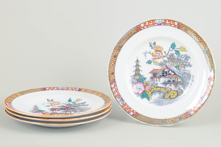 Rörstrand Japan series, set of four dinner plates.