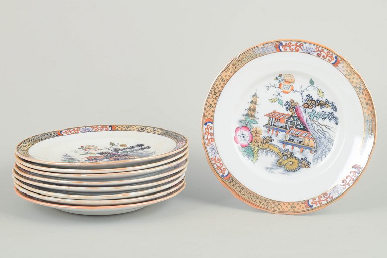 Rörstrand Japan series, set of nine lunch plates.