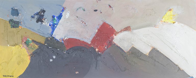 Hans Osswald, abstract painting, listed Swedish visual artist.