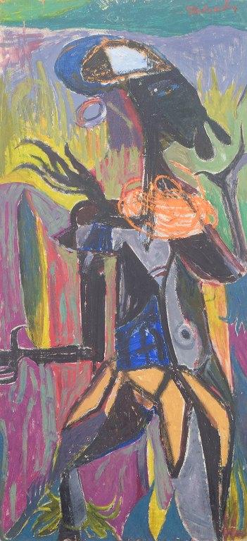 Helander, oil on board, listed artist.