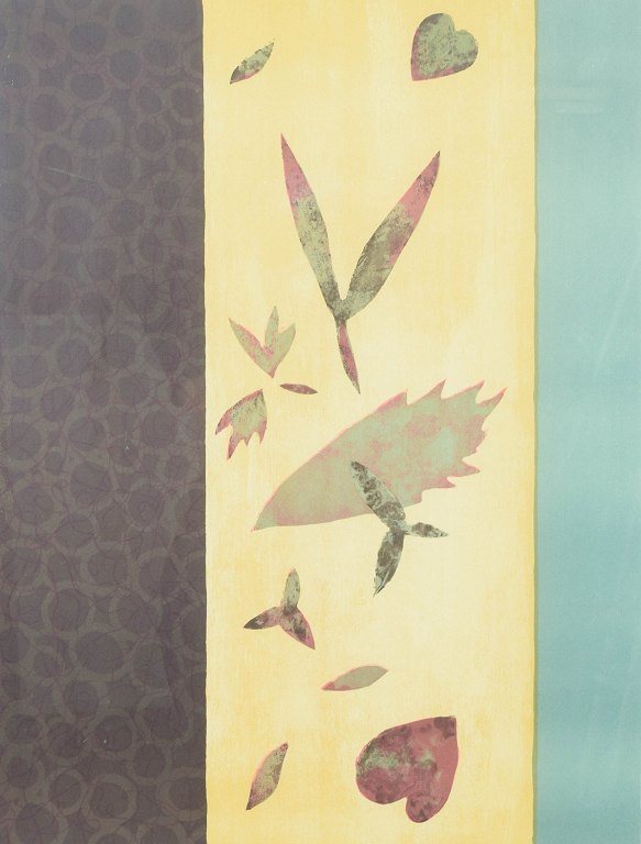 Bent Holstein, colour lithograph, listed Danish visual artist.