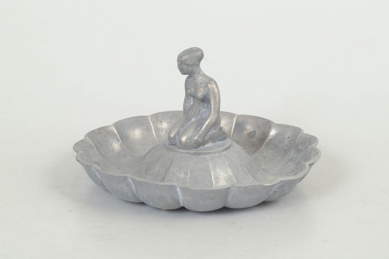 Just Andersen, pewter bowl with figure.