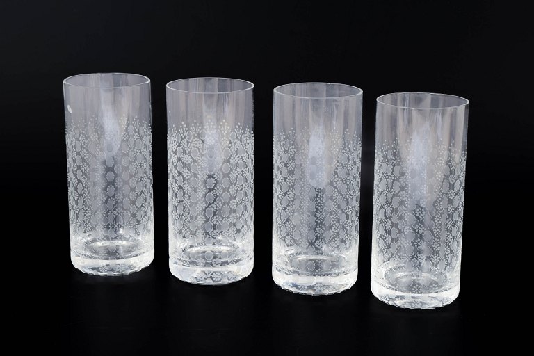 Björn Wiinblad for Rosenthal, set of four “Romanze” glasses.