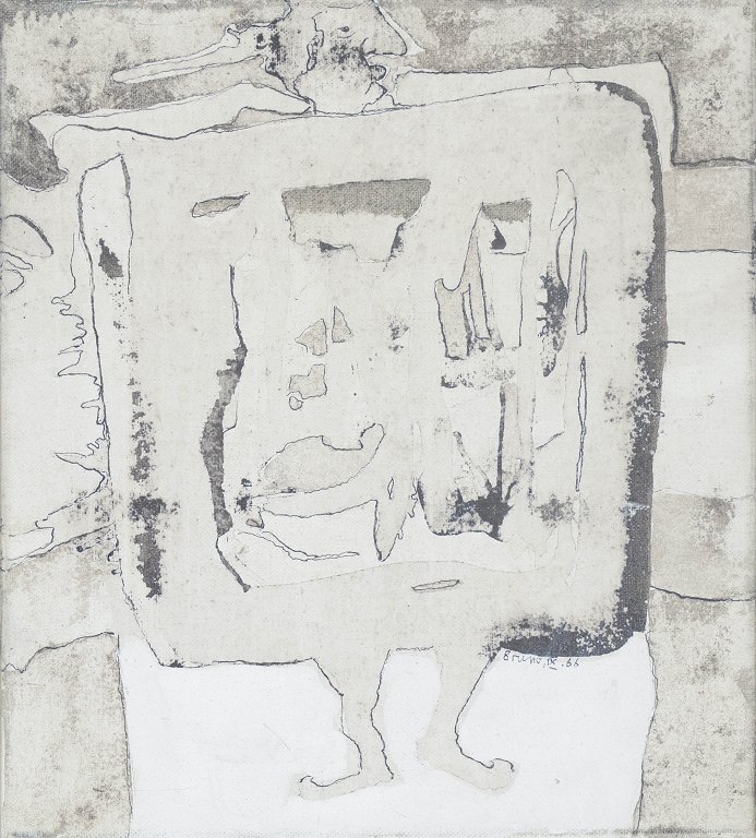 Tysk maler, abstrakt oliemaleri på lærred.